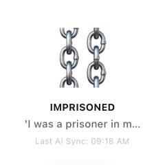 IMPRISONED, chains emoji